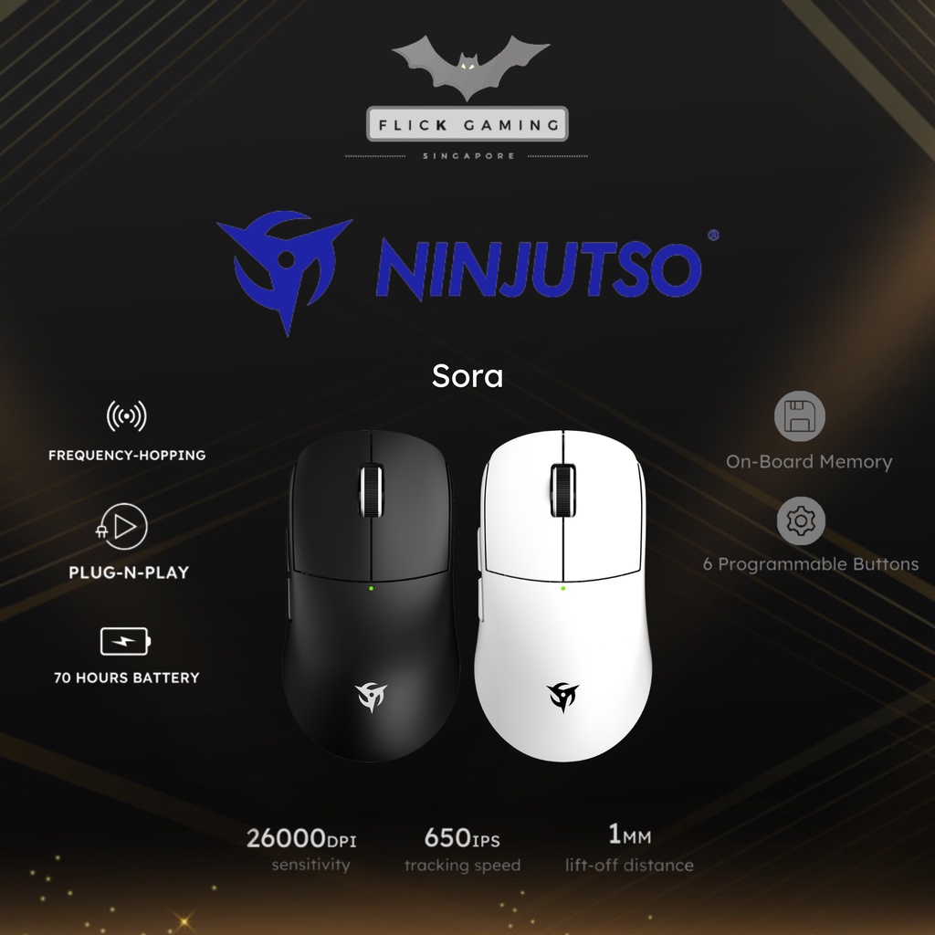 Ninjutso Sora Wireless Gaming Mouse | Shopee Singapore