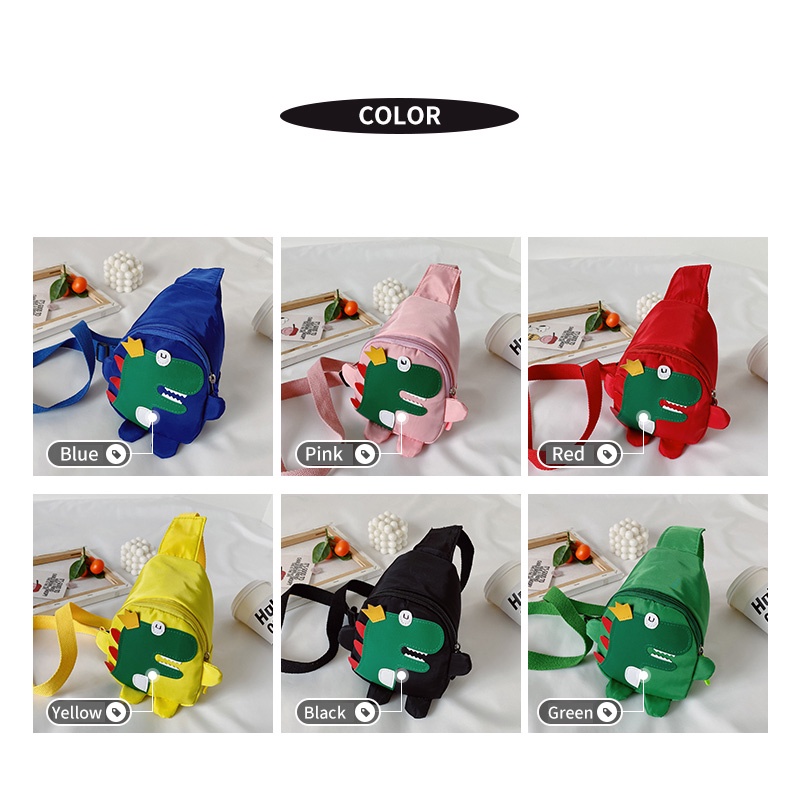 Cute Kids Dinosaur Chest bag Children's Shoulder bag Fashion Sling bags