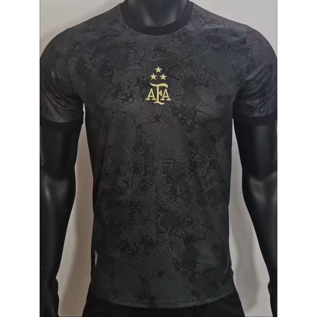 News 2022 2023 Argentina Training Football Black Shirt Men Fans Shopee Singapore