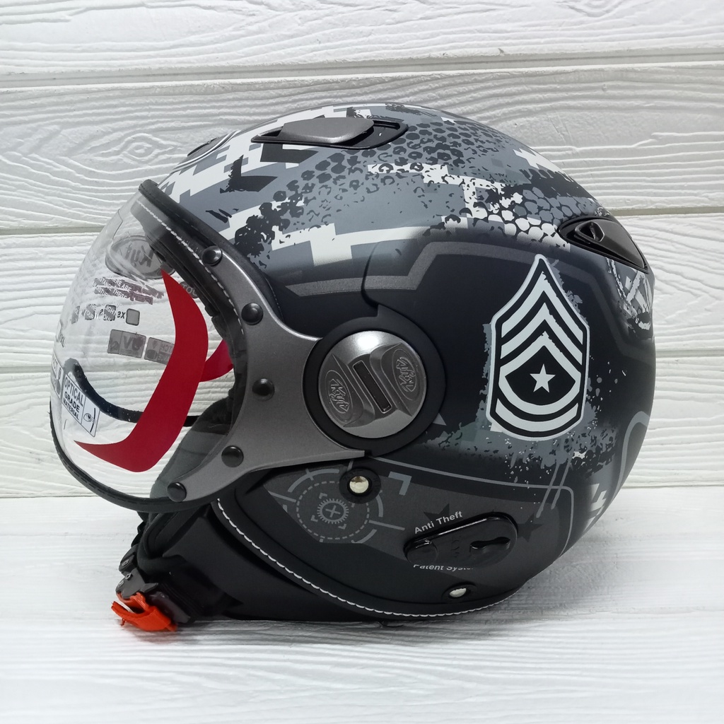 Helmet KYT ELSICO 6 MATT BLACK GUNMETAL KYT HALF FACE Shopee Singapore