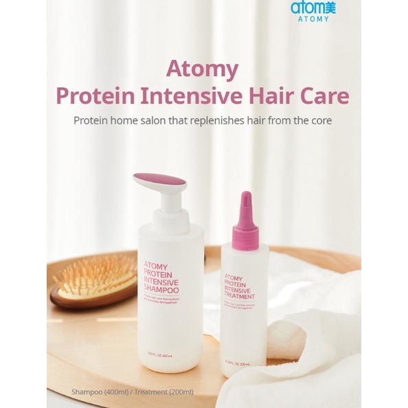 Atomy Protein Intensive Hair Care Set with Leave in Conditioner ( For ...