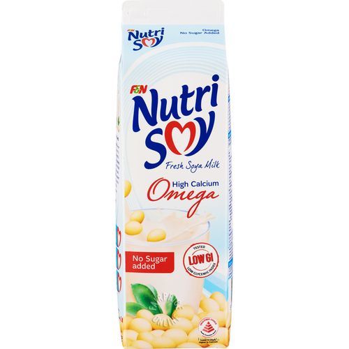 NutriSoy High Calcium Fresh Soya Milk Omega No Sugar Added 1L Shopee