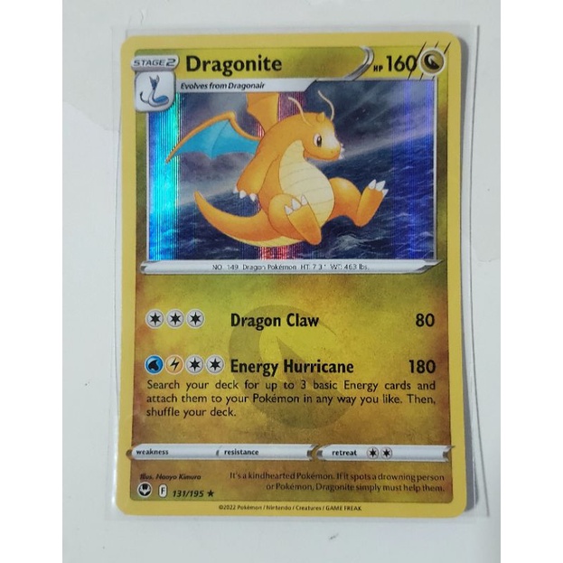 Pokemon dragonite holo and reverse holo silver tempest card Shopee