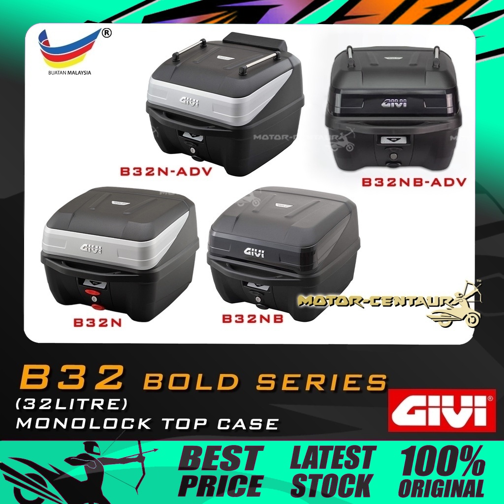 Kotak Box Givi Monolock Top Case Bold B B N B Nb B N Adv B Nb Adv Silver Black Reflector