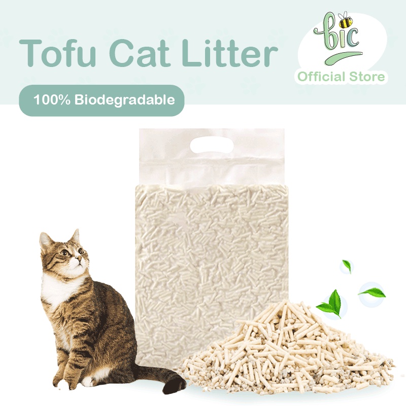 BIC TOFU Cat Litter EcoFriendly Biodegradable Fast Clump & Flushable