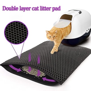 Double layer cat litter pad cat litter mat easy to carry cat litter pad splash-proof washable non-slip Fast delivery
