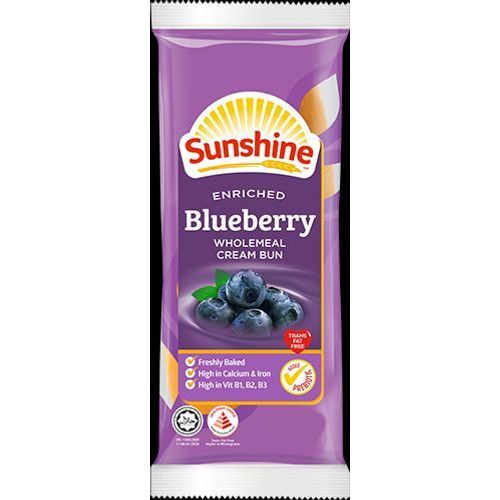 Sunshine Enriched Blueberry Wholemeal Cream Bun 65g | Shopee Singapore