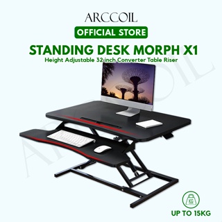 Arccoil Table Standing Desk Height Adjustable 32 inch Converter Table Riser