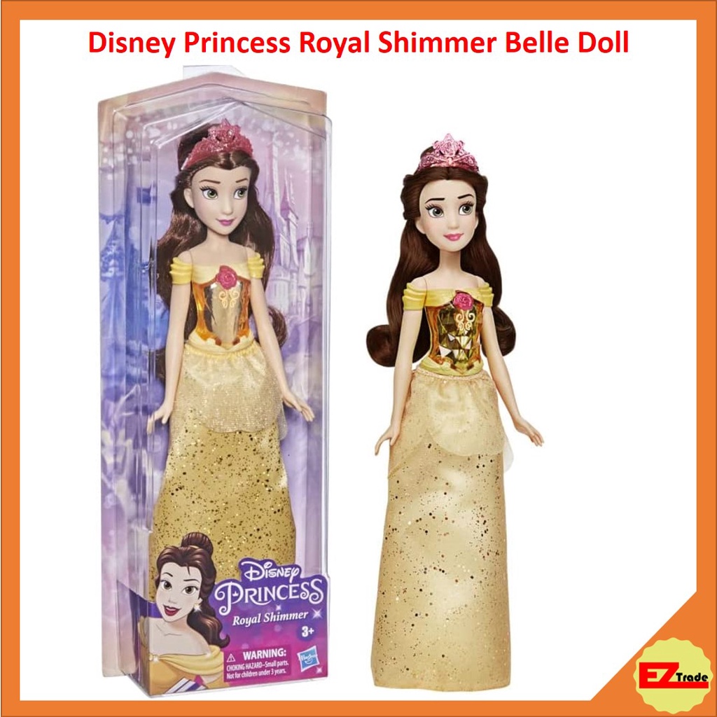 Hasbro Disney Princess Royal Shimmer Belle Doll, Fashion Doll With ...