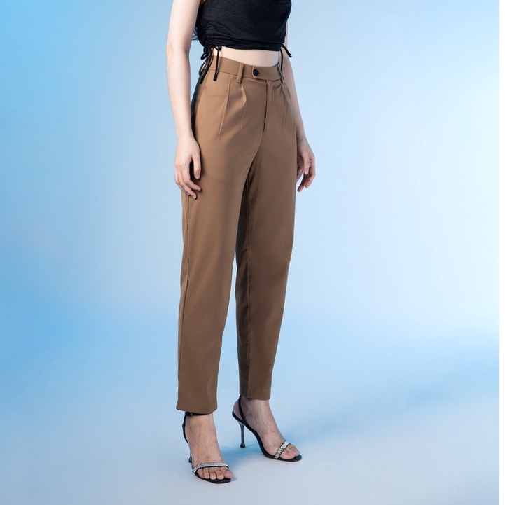 Quần baggy màu nâu