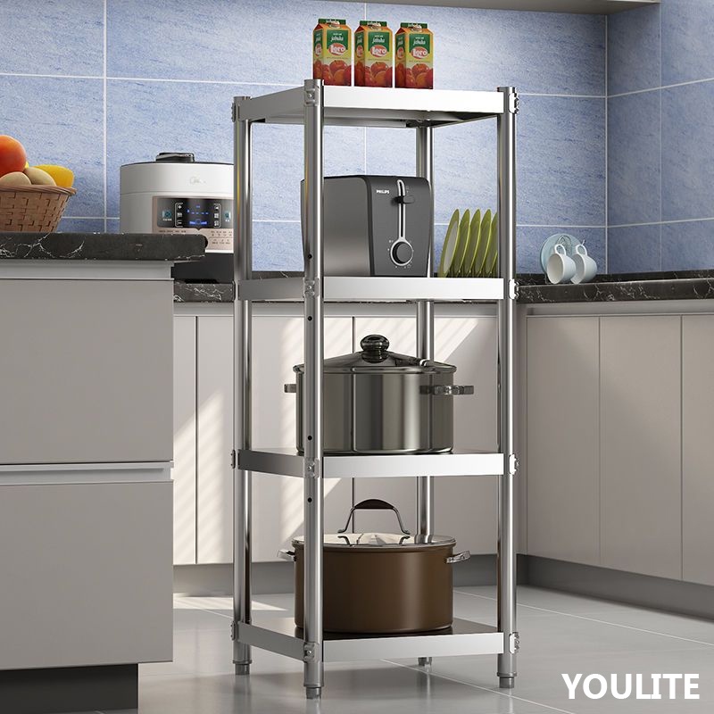 YOULITE Stainless Steel Kitchen Rack With Wheels Shelf Kitchen