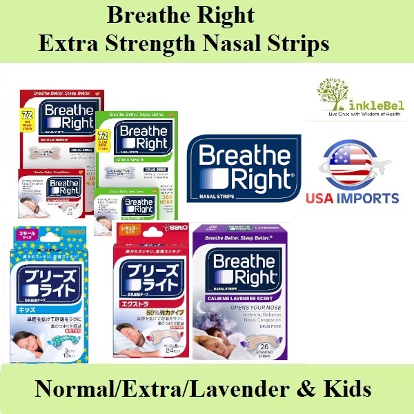Breathe Right Nasal Strips to Stop Snoring DrugFree, Extra Clear 10/24