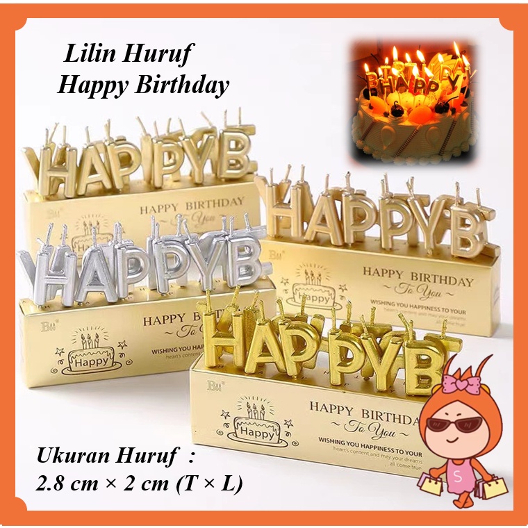 LILIN Reseller Li5569 Happy Birthday Writing Candles / Happy