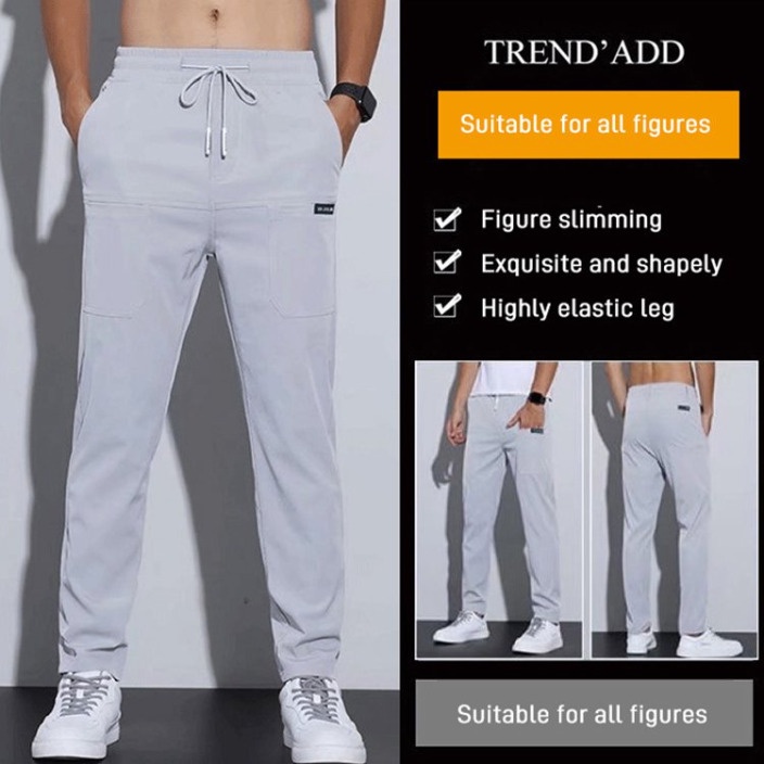 Image of Stylish Casual Straight Leg Pants For Men #2