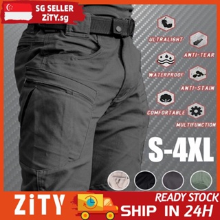 🔥ZiTY🔥IX9 S-4XL Breathable Tactical Pants Plus Size Mens Waterproof Pants Outdoor Military Army Cargo pants Training Multiple pockets