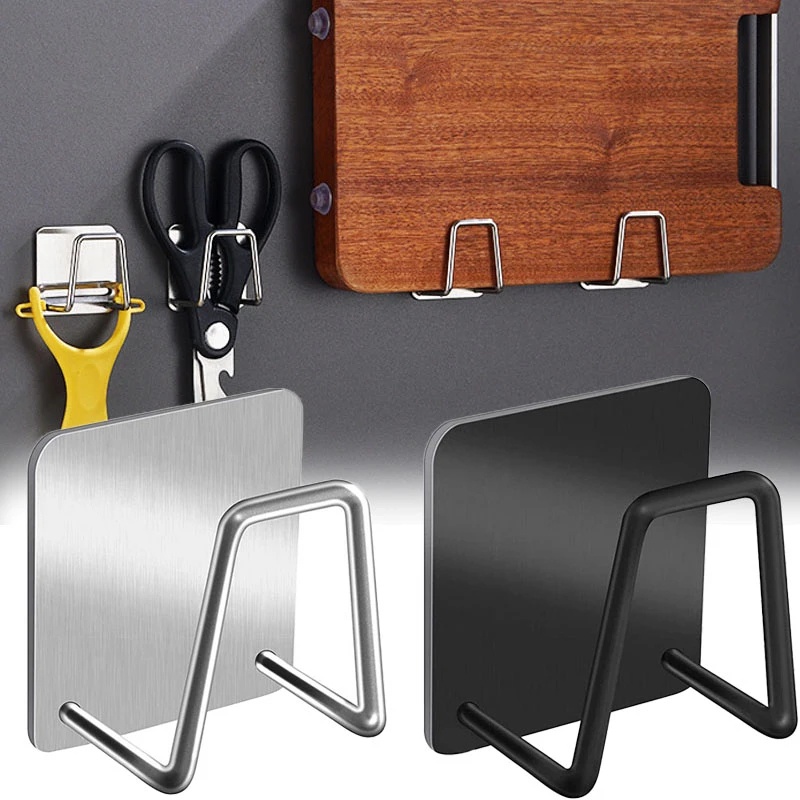 Home Creative Seamless Wall Hanging Storage Hooks Kitchen Stainless