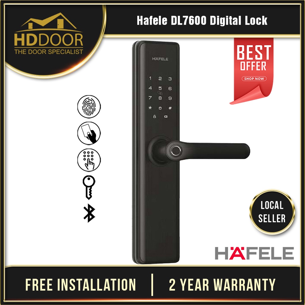 Hafele DL7600 Digital Door Lock Shopee Singapore