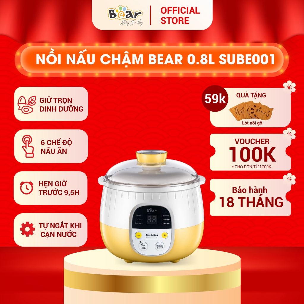 nồi nấu chận bear -Hình ảnh sản phẩm từ Shopee