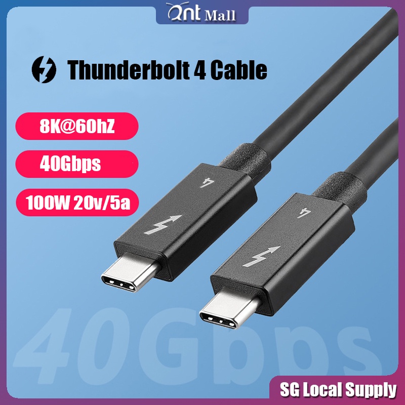 Thunderbolt 4 Cable Type C Cable Support PD100W 8k/60HZ Dual 4K/60Hz 5K