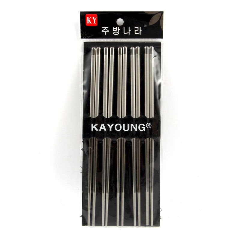 SG STOCK. STEEL CHOPSTICKS. KOREAN CHOPSTICKS.(KAYOUNG) Shopee Singapore