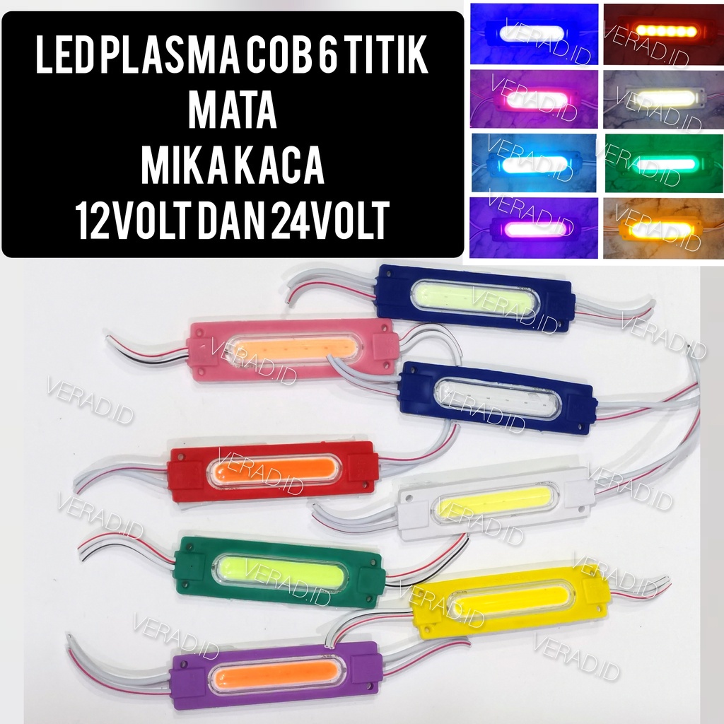 Led lampu variasi kolong mobil motor truk COB pendek kaca 6 led 12Volt 12V 12 Volt 24V 24Volt
