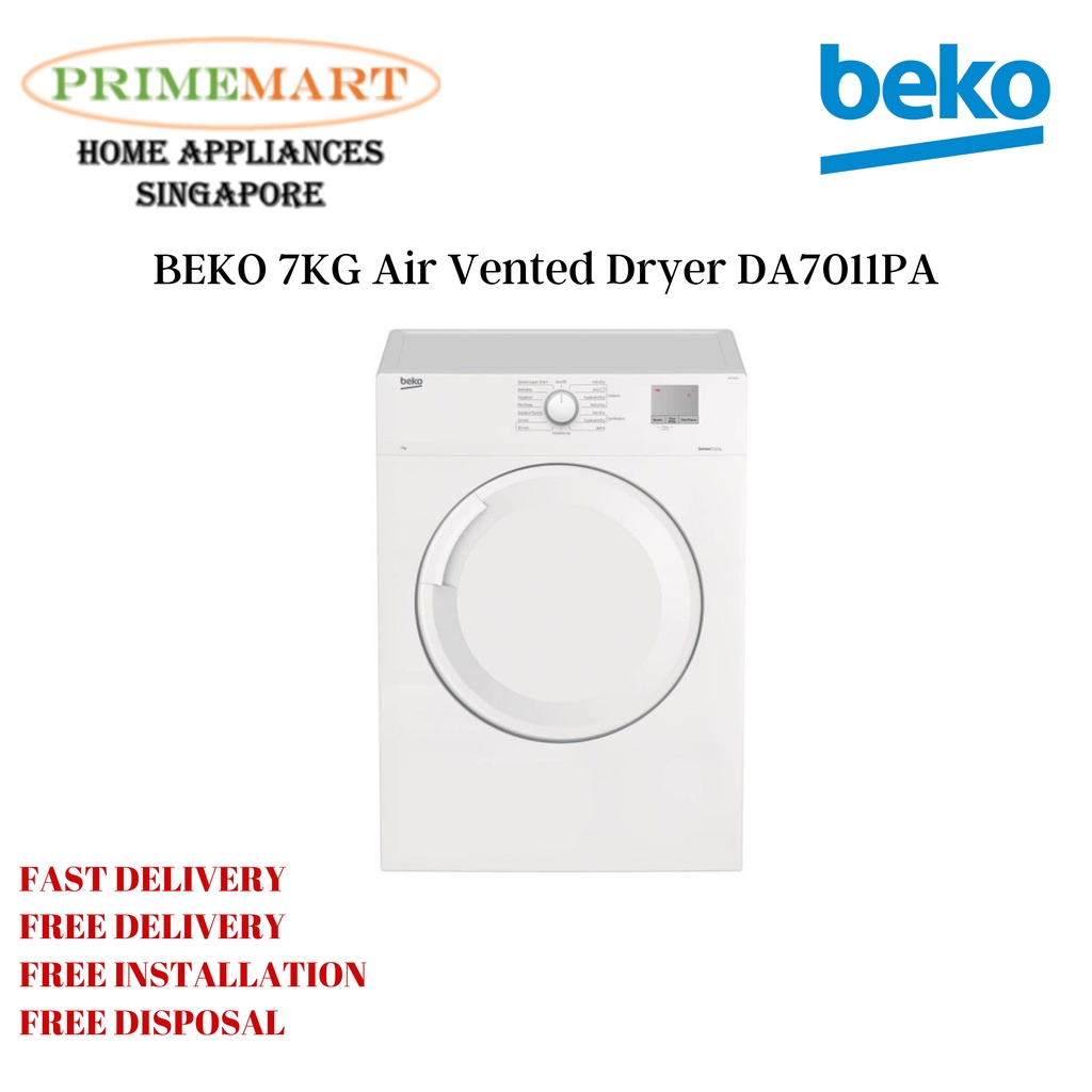 BEKO 7KG Air Vented Dryer DA7011PA * 2 YEARS LOCAL WARRANTY Shopee