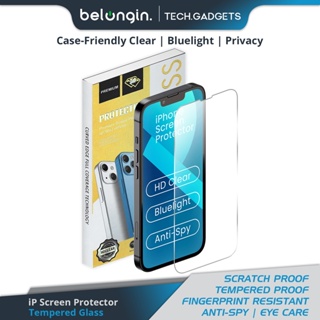 belongin iPhone 14 Plus Pro Max/13/12/11 Pro Max/XS Max Screen Protector Tempered Glass Clear Bluelight Privacy