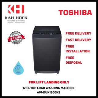 TOSHIBA 12KG TOP LOAD WASHING MACHINE AW-DUM1300KS - FREE INSTALL & DISPOSE + 2 YEARS TOSHIBA WARRANTY #0