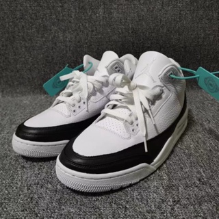 2021 New Style AJ3 High-Value Student Fujiwara Hiroshi Black White Oreo Star Same Low-Cut Sports Basketball Shoes #1