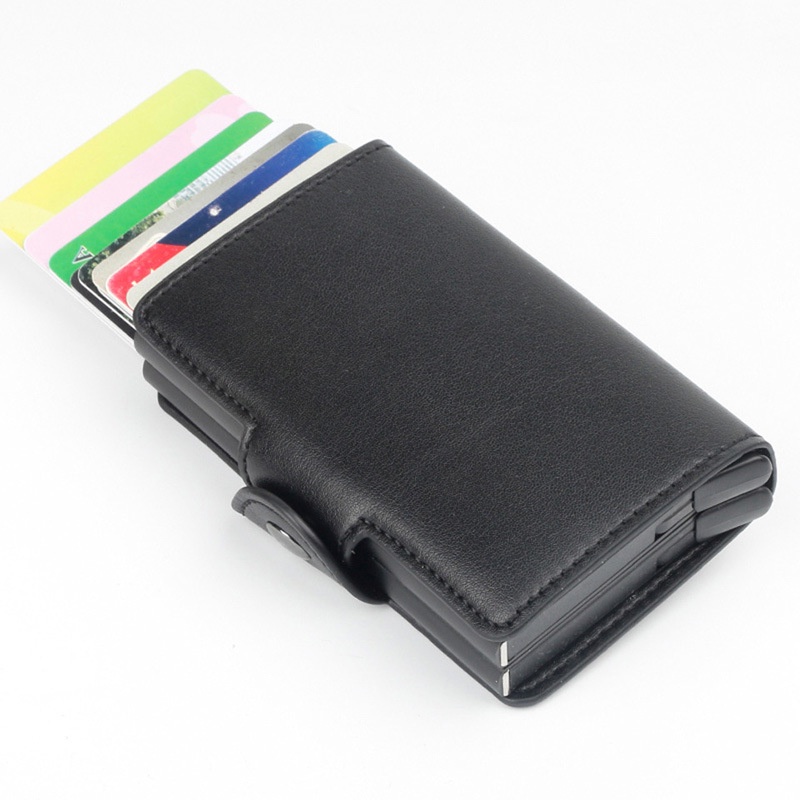 Men's card holder Wallet Rfid Aluminum Alloy Card Holder pop-up Credit Card wallet for men
