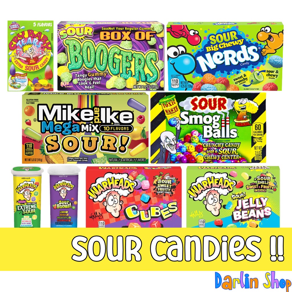 Sour Candies from USA Cry Baby Tears / Smog Ball / Warheads / Nerds