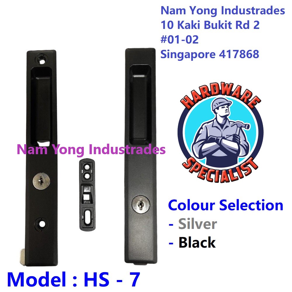 Hardware Specialist HS7 Aluminum Sliding Door Lock (Double Key Feature