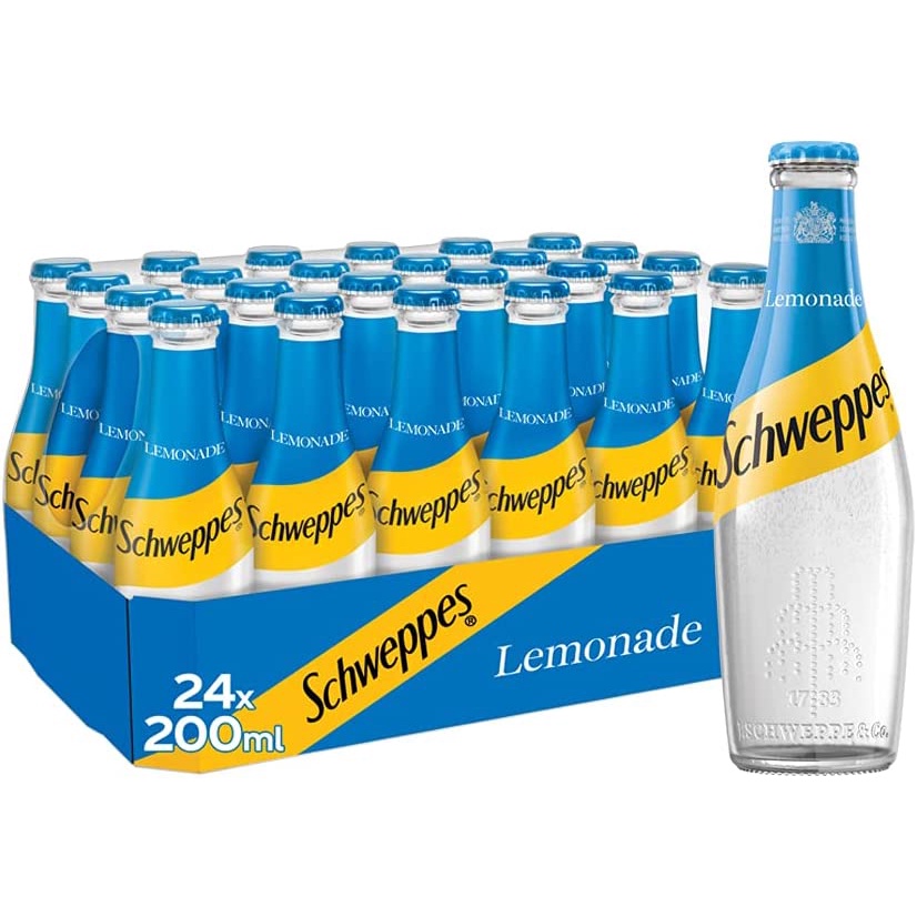 Schweppes Lemonade Glass Bottle, 24 x 200ml Shopee Singapore