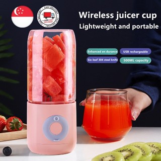 🇸🇬 500ml Electric Juicer Cup Portable Smoothie Blender Mini Mixer Squeezer Juice USB Charging Vitamer Fruit Juicer