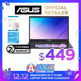 【Asus Warranty|Office 365】ASUS E410KA-BR181WS | 14” HD | Intel Celeron N4500 | 4GB DDR4 | 128GB eMMc | 1Y Warranty