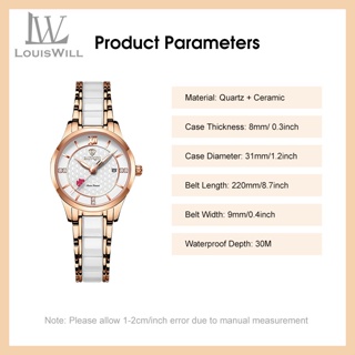 Louiswill Women Watch with Calendar Waterproof Luminous Quartz Watches for Ladies #6