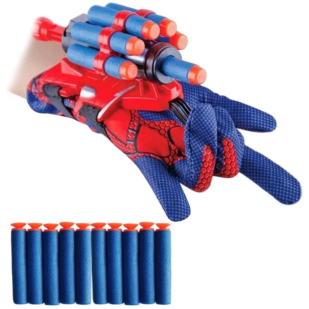 Spiderman Gloves Launcher Toys Spider-Man Role-Play Web Shooter for Kids Superhero Glove