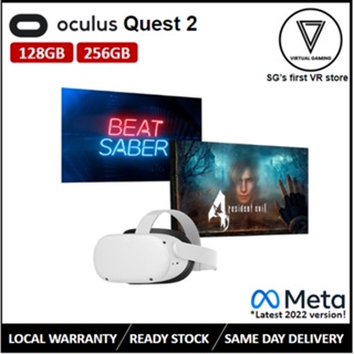 Oculus Quest 2 by Meta Advanced All-In-One Virtual Reality VR Headset (128GB & 256GB) with Resident Evil 4 + Beat Saber