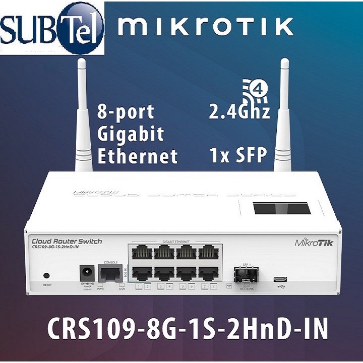 Коммутатор mikrotik crs109 8g 1s 2hnd in обзор