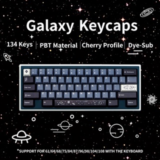 [SG Local Stock] Galaxy Keycaps | 134 Keys | Cherry Profile | PBT Dye-Sub | Royal Kludge Tecware Keychron Akko Keycap