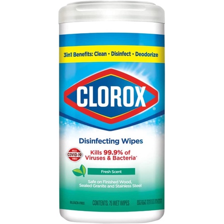 Clorox Disinfecting Wipes, Fresh Scent, 75ct | Shopee Singapore