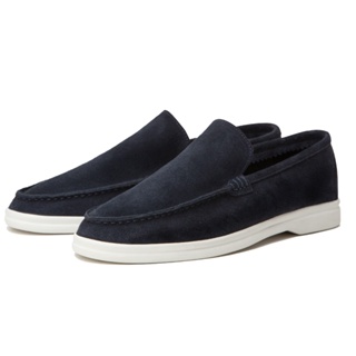 [Customade Republic] Cowhide suede loafers/Men's loafers/Women's loafer/Casual/Formal/Navy/CR0046NV