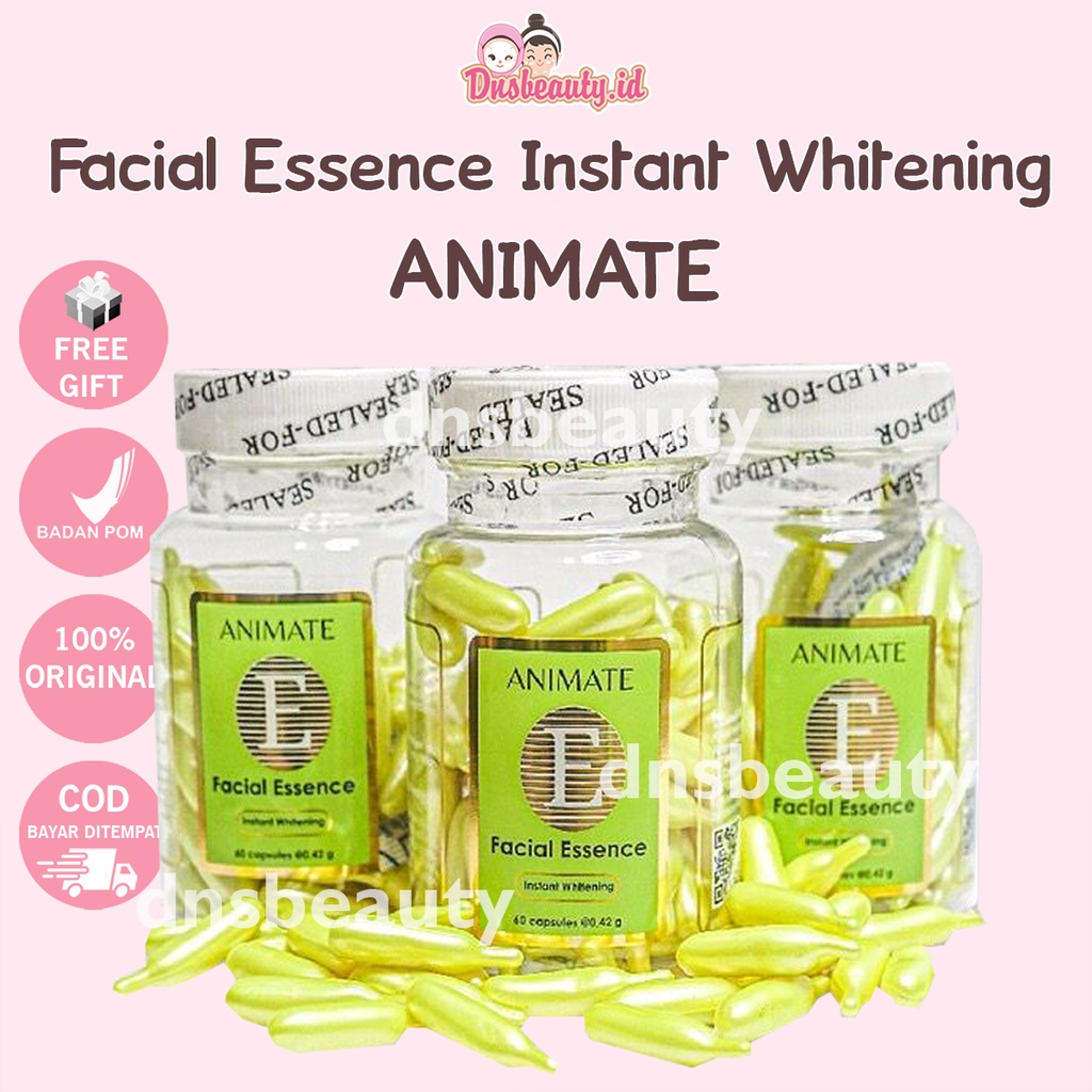 Animate Facial Essence Serum Capsule Vitamin E Original 100 Original BPOM And Halal Contents Of