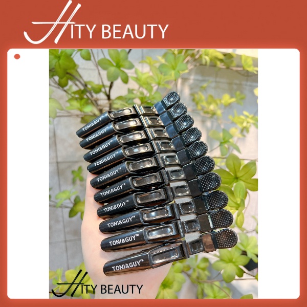 [Set 10 cây] Kẹp Mỏ Vịt nhựa Đen TONI&GUY - Hity Beauty