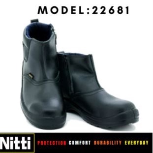 NITTI Safety Shoe Mid Cut Zip Up / Safety Footwear / Model : [ 22681 ] #1