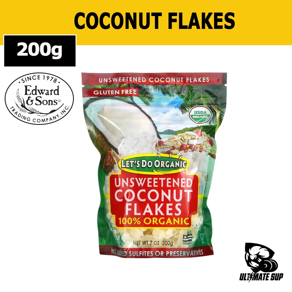 Edward & Sons, Let's Do Organic, 100 Organic Unsweetened Coconut