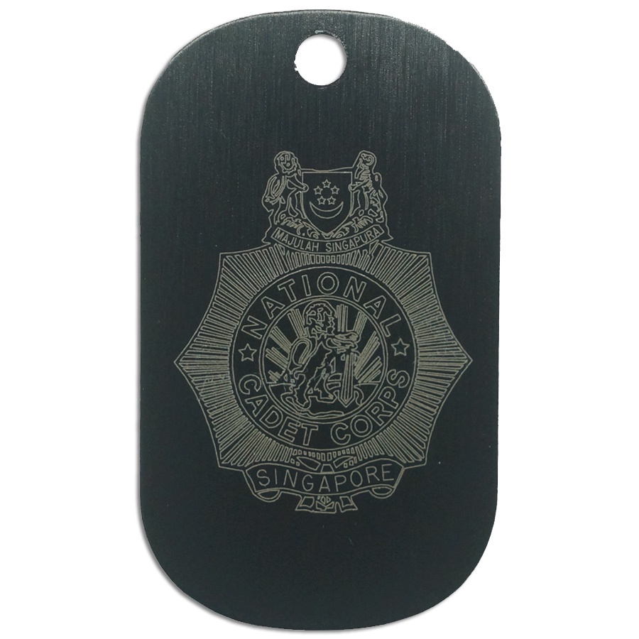 LASER ENGRAVED BLACK ANODIZED LOGO DOG TAG - NATIONAL CADET CORPS (NCC ...