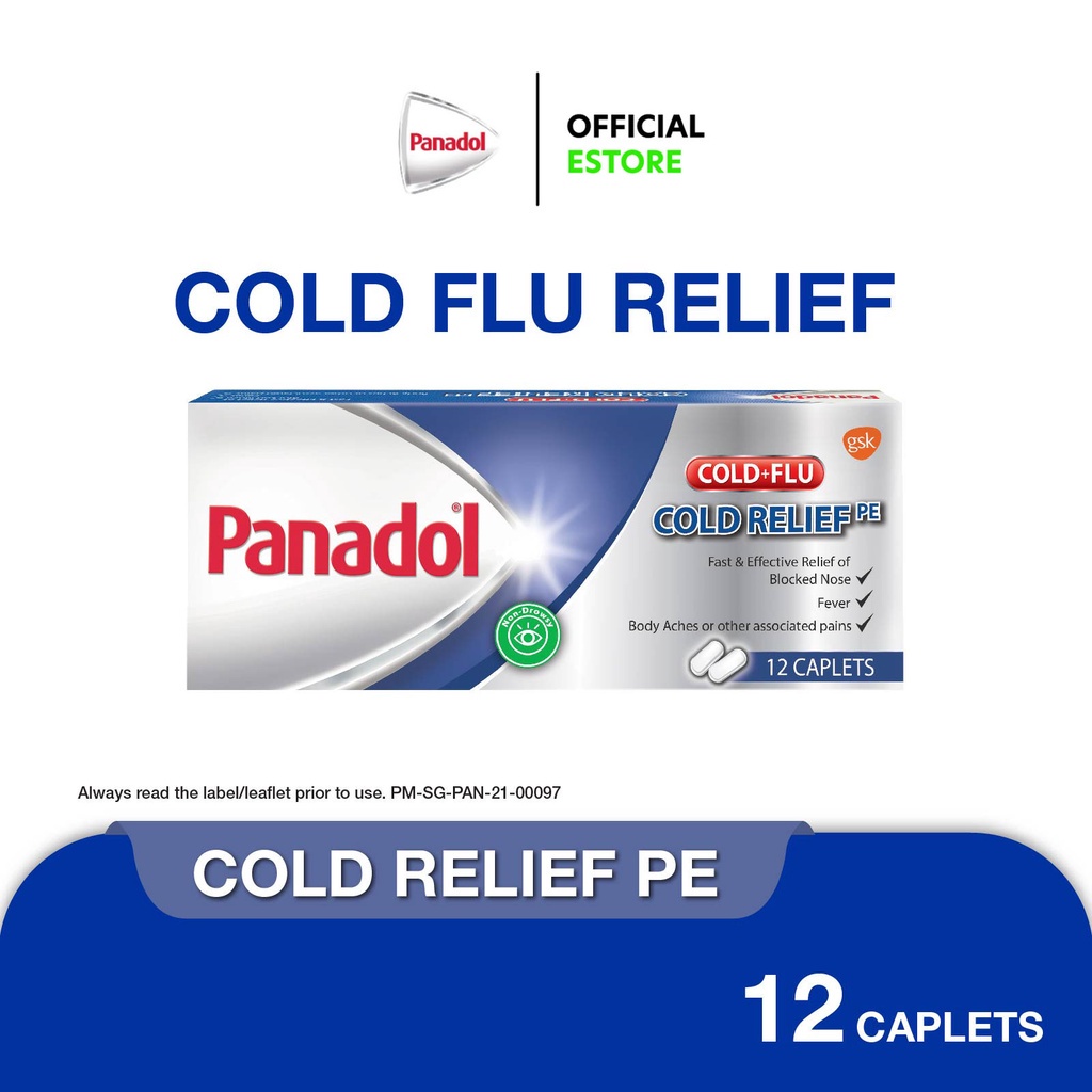 PANADOL Cold Relief PE, Fast & Effective Relief for Blocked Nose, Cold