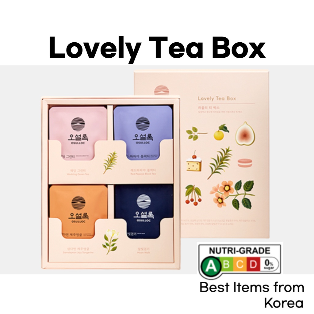 Osulloc Lovely Tea Gift Set 4flavors x 3 tea bags Korean Premium Luxury