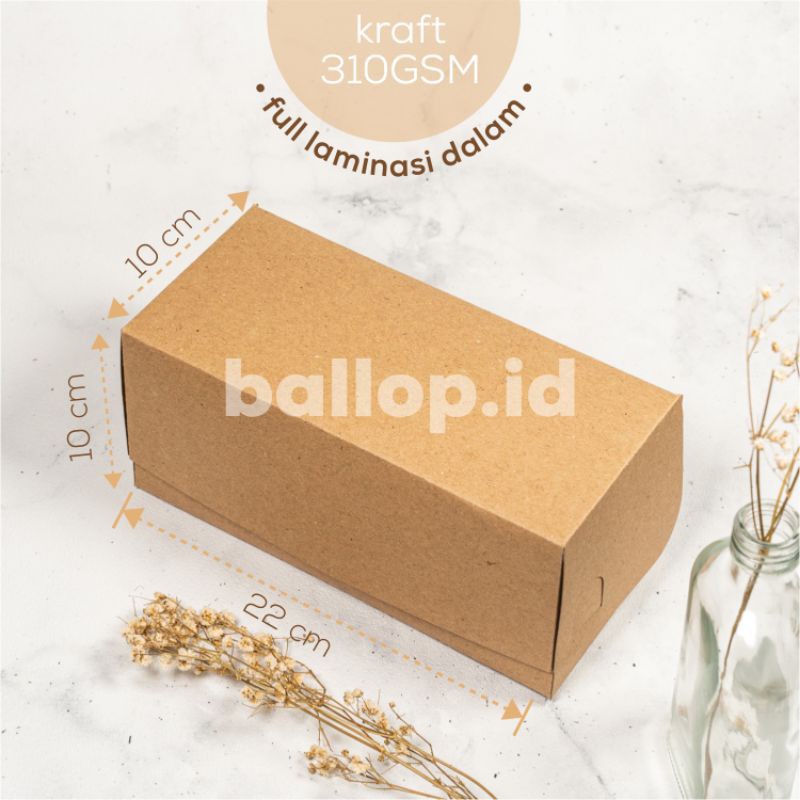 Kraft 222 10 10cm Laminate Box Packaging Box Bomboloni Donut Roll Tart ...